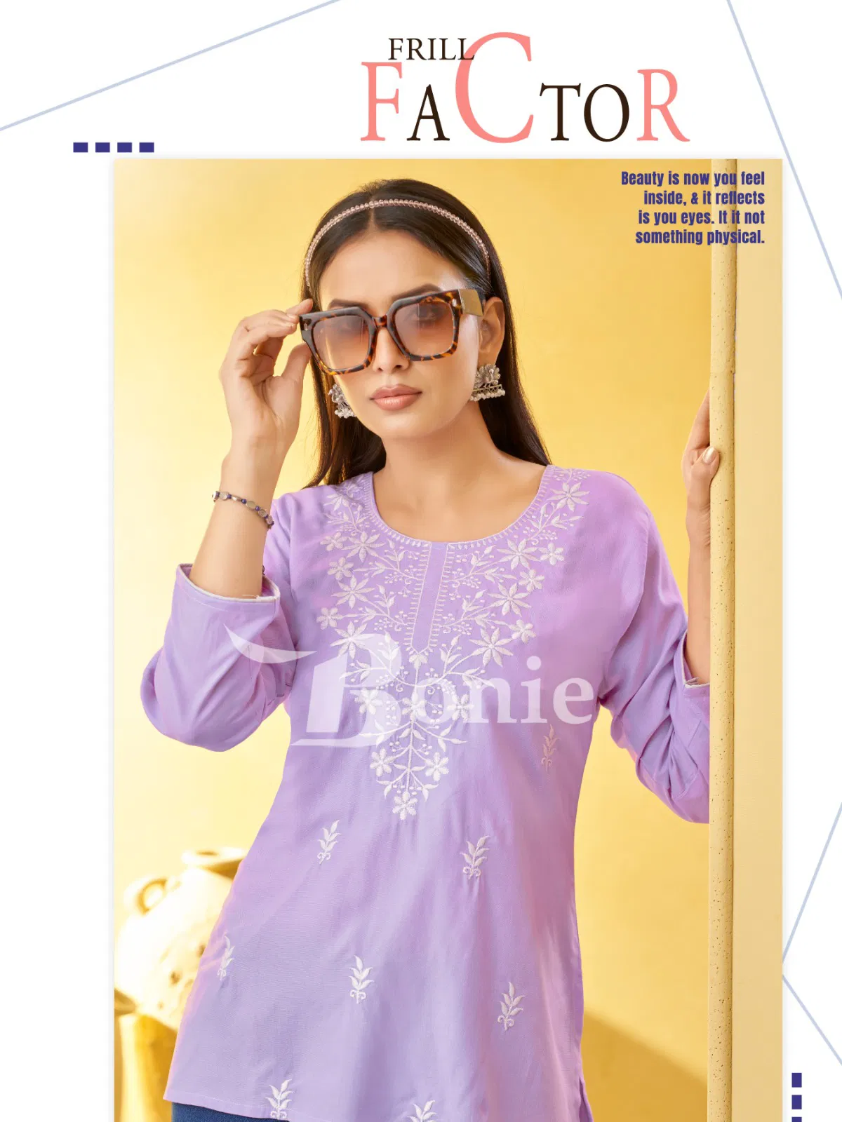 Aisha Vol 3 By Bonie Rayon Lucknowi Short Top Wholesale Online